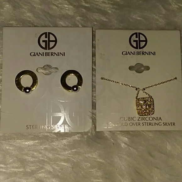 NWT GIANI BERNINI CZ 18K Gold Over Sterling Silver - Picture 1 of 8